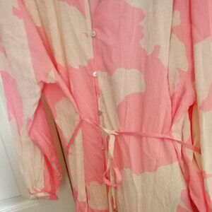 H&M  pink and white/ivory  maxi dress